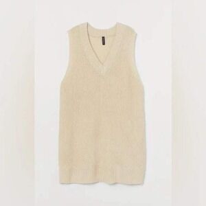 Cream Knit Sweater Vest